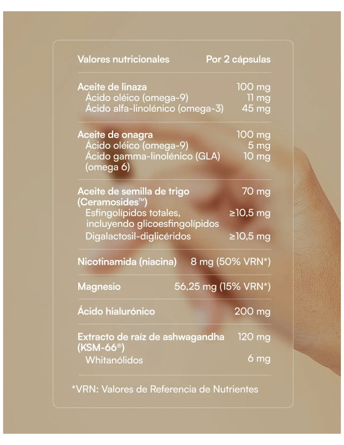 GH IN-898 ANTIEDAD COMPLEMENTO ALIMENTICIO 60 cápsulas 2