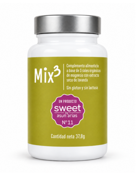 SWEET BY ASUN ARIAS MIX3 MAGNESIO (tres sales orgánicas y extracto delavanda) 90 cápsulas