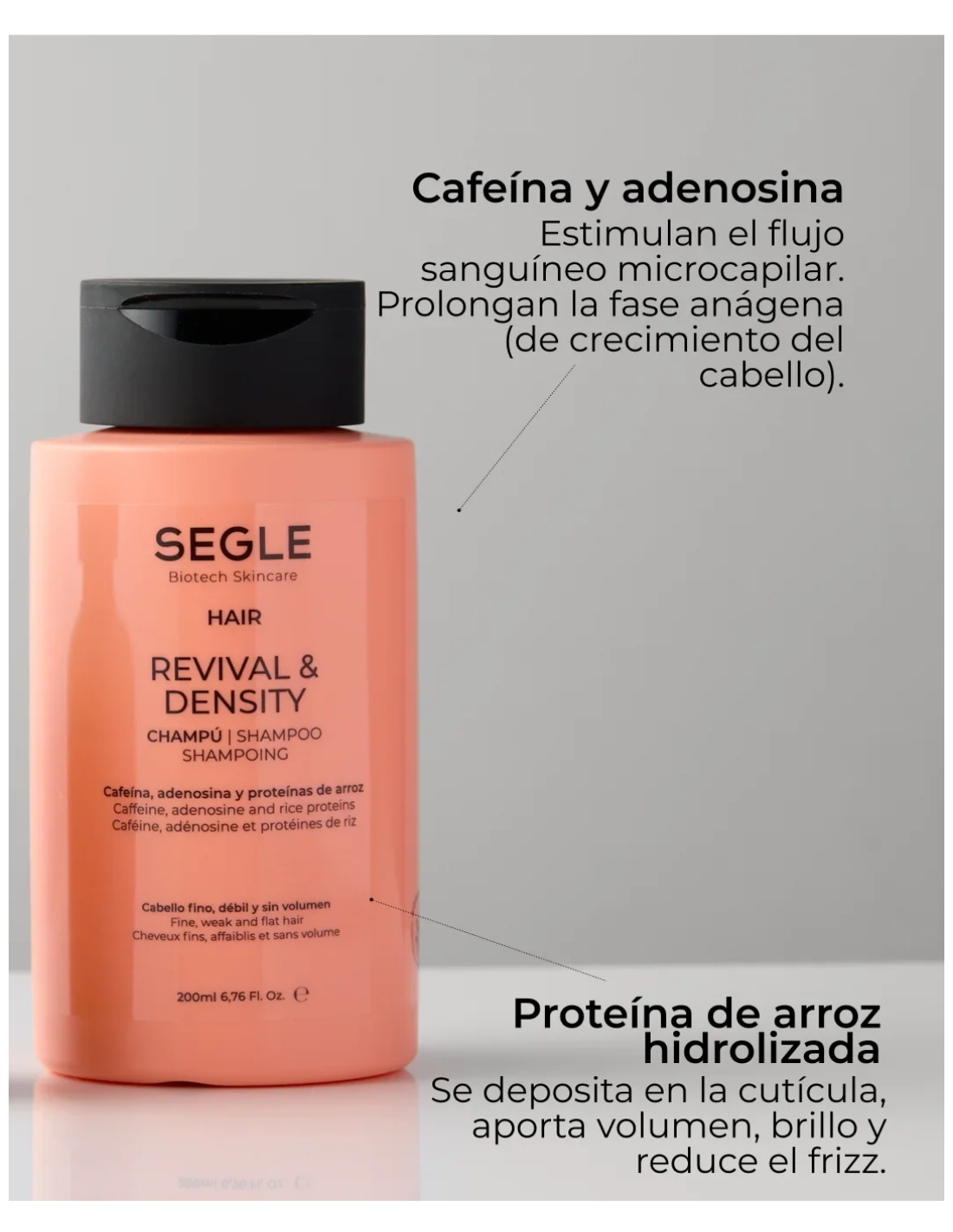 SEGLE HAIR REVIVAL AND DENSITY CHAMPÚ 200ML 2