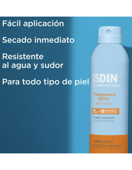 ISDIN FOTOPROTECTOR SPF-50 SPRAY TRANSPARENT WET SKIN 250 ml