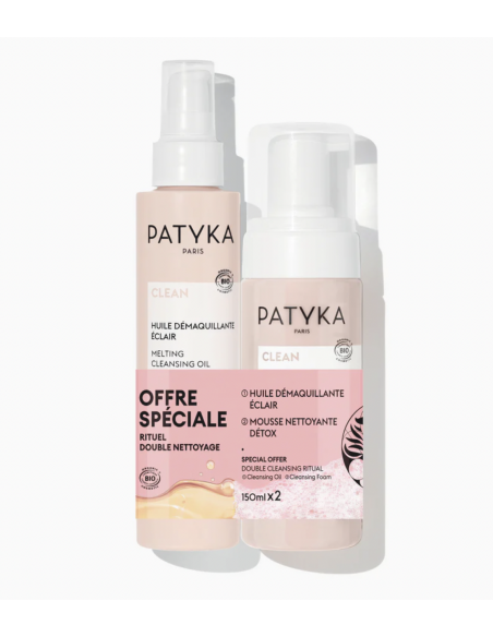 PATYKA DUO CLEAN (HUILE DEMAQUILLANTE ECLAIR+ MOUSSE NETTOYANTE) - pack