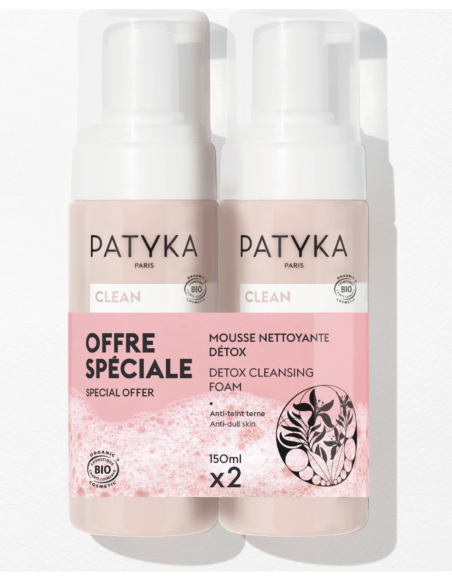 PATYKA MOUSSE NETTOYANTE DETOX CLEAN 150ML (PACK ESPECIAL 2 UNIDADES) - 150 ml x 2