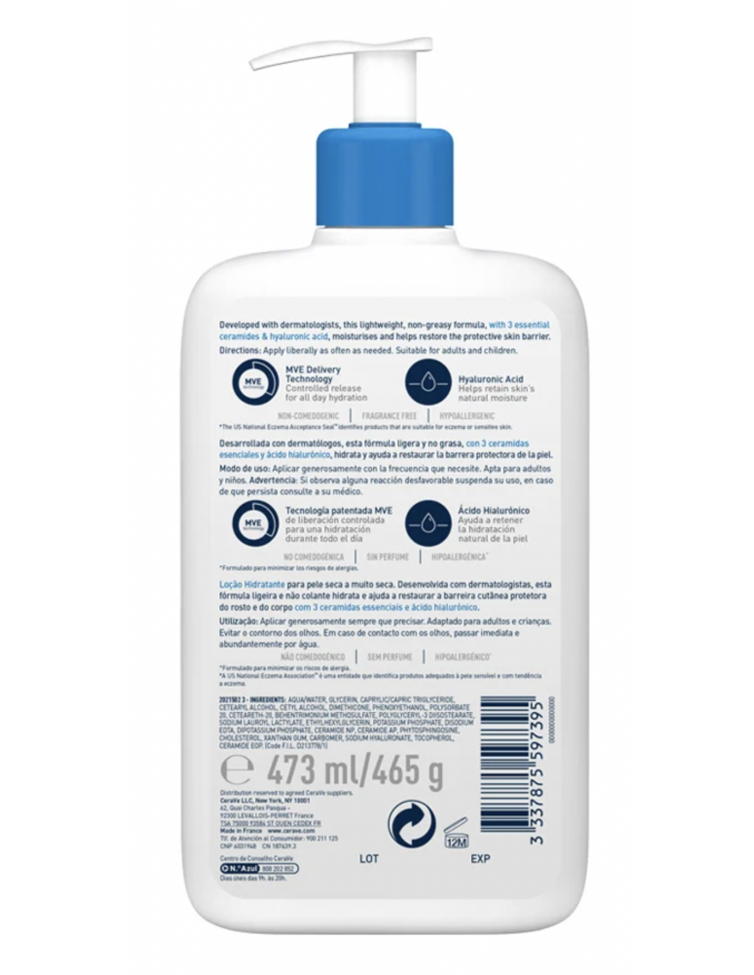 CERAVE LOCIÓN HIDRATANTE  473ml 2