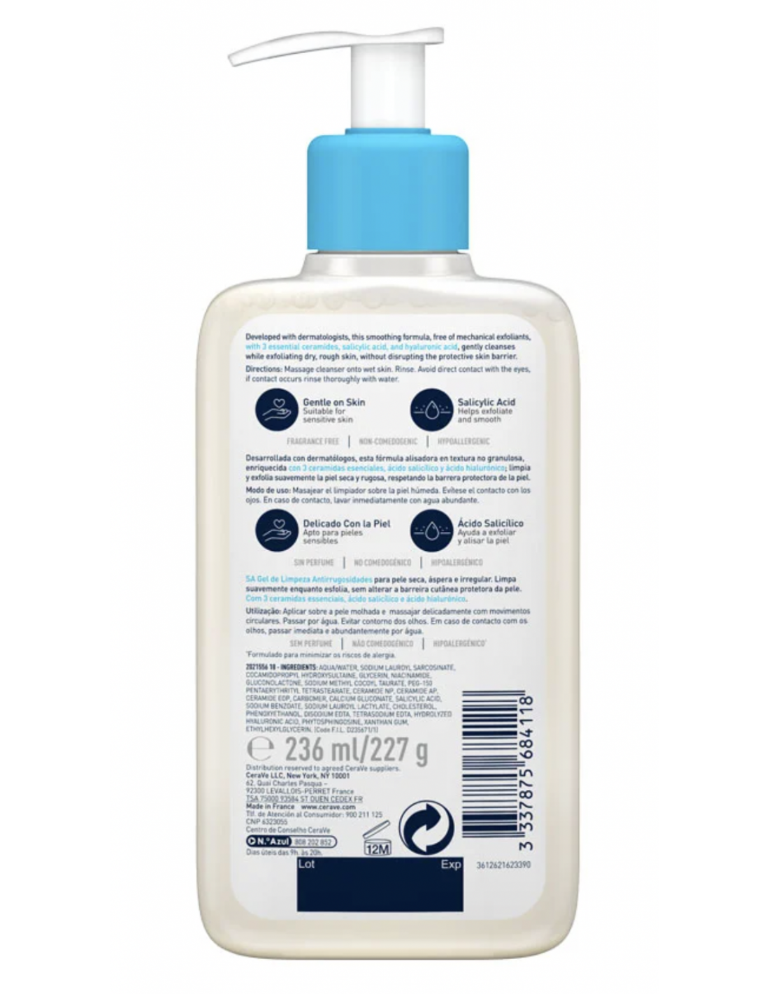 CERAVE SA LIMPIADOR ANTI-RUGOSIDADES  236ml