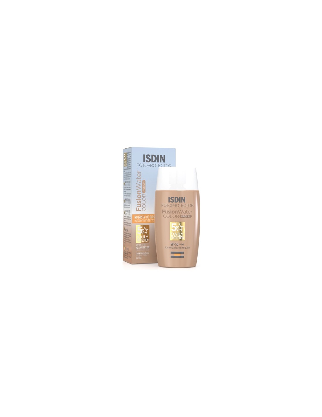 ISDIN FOTOPROTECTOR SPF-50 FUSION WATER MAGIC COLOR TONO MEDIO -  50 mL