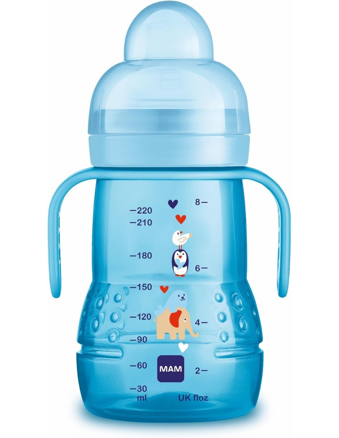 MAM BIBERON ENTRENAMIENTO TRAINER + AZUL 220 ML - 1 unidad