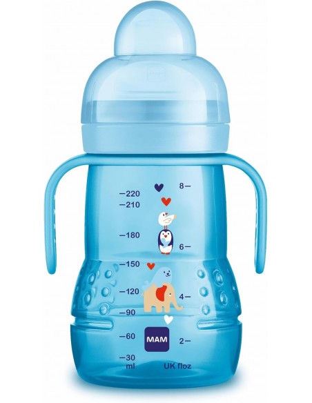 MAM BIBERON ENTRENAMIENTO TRAINER + AZUL 220 ML - 1 unidad
