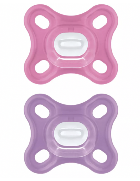 MAM CHUPETE SILICONA COMFORT ROSA 0+ M PACK DOBLE - 2 unidades