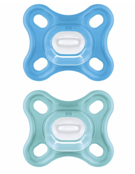 MAM CHUPETE SILICONA COMFORT 3-12 MESES 2 UNIDADES COLOR AZUL PACK DOBLE - 2 unidades