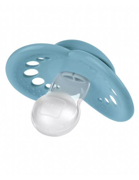 MAM CHUPETE SILICONA ORIGINAL + 6 MESES LÍNEA MATE COLOR AZUL PACK DOBLE - 2 unidades
