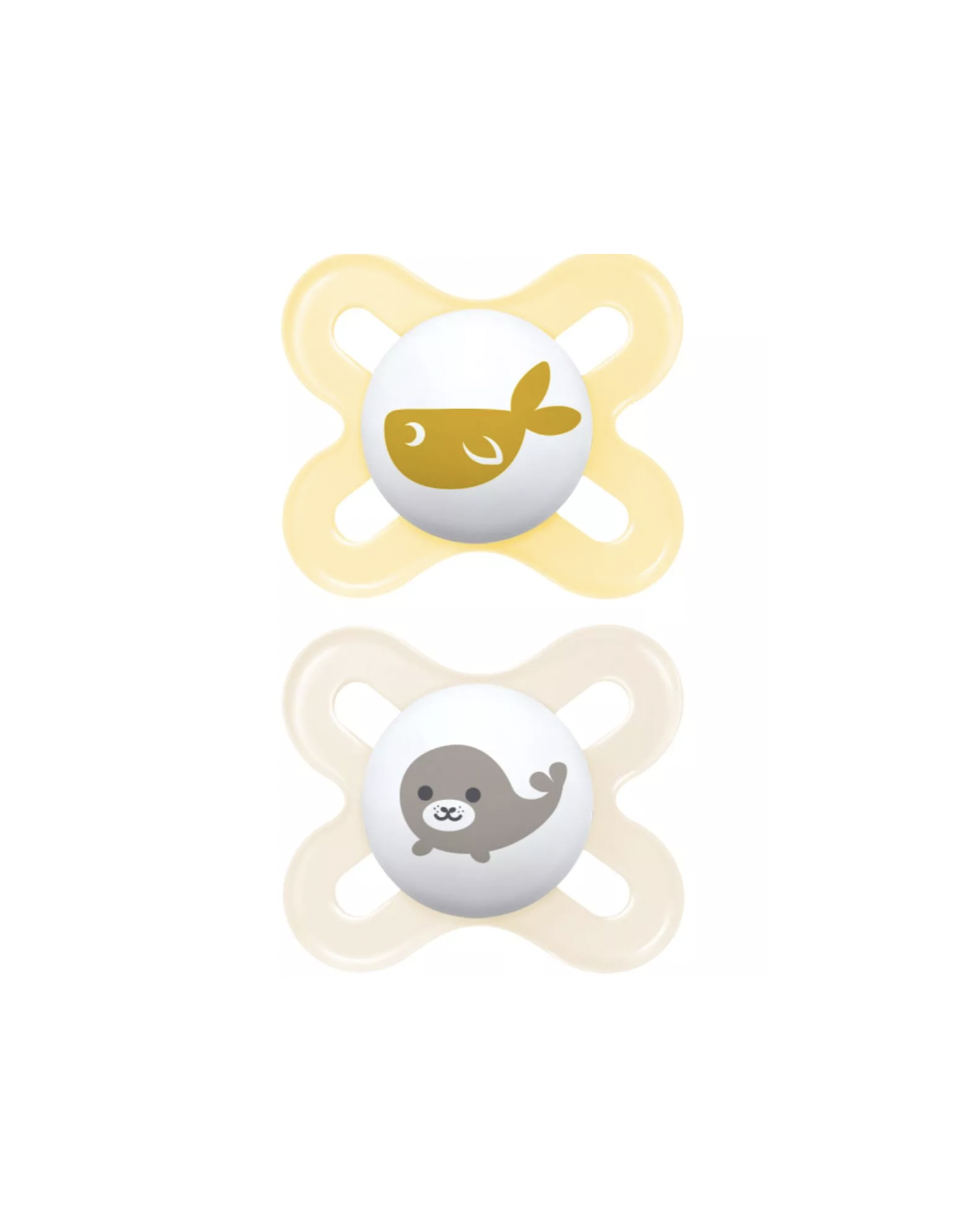 MAM CHUPETE SILICONA ORIGINAL 0-6 M PACK DOBLE COLORES NEUTROS - 2 unidades