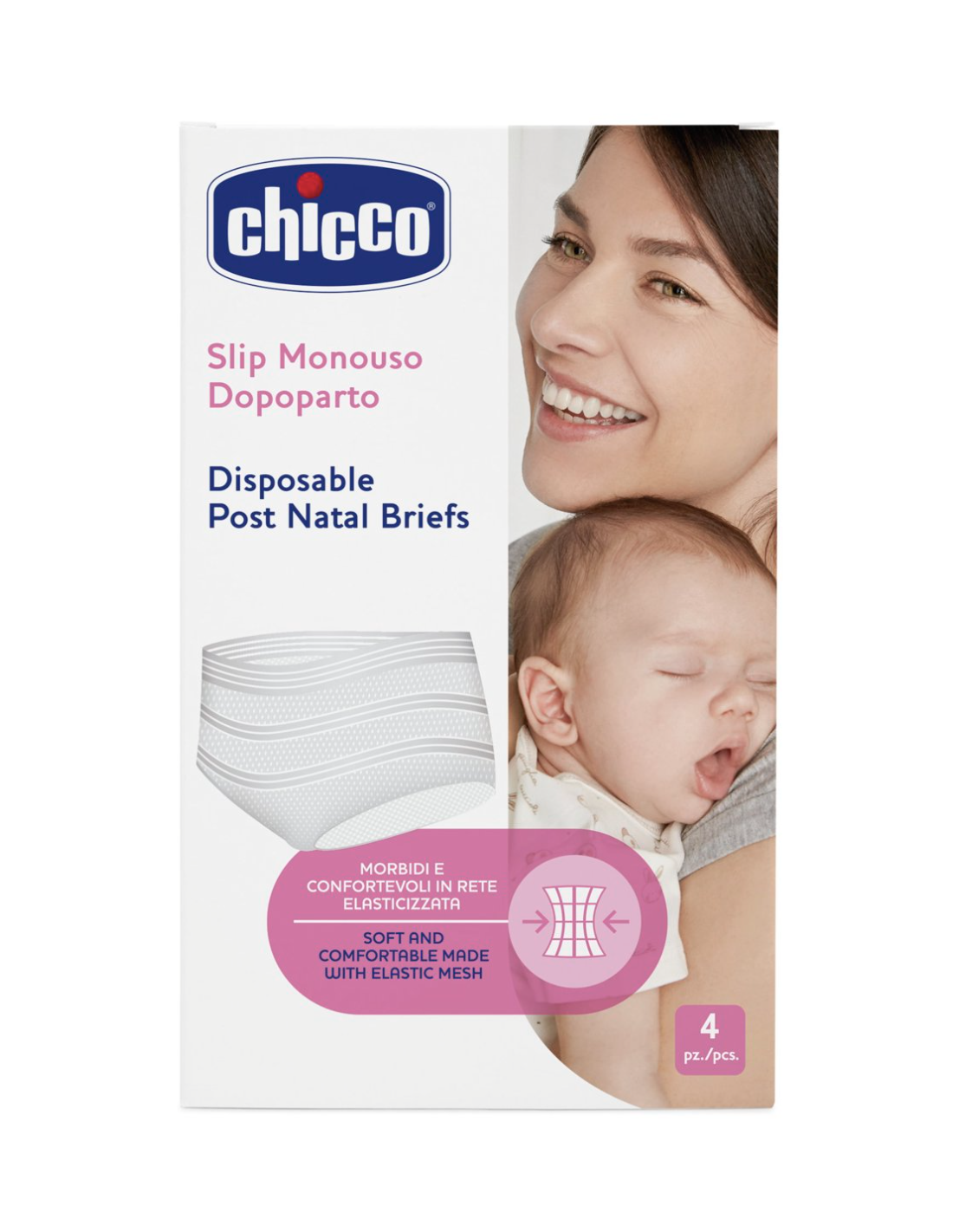 CHICCO BRAGA DESECHABLE MAMMA DONNA MALLA T-UNICA - 4 unidades
