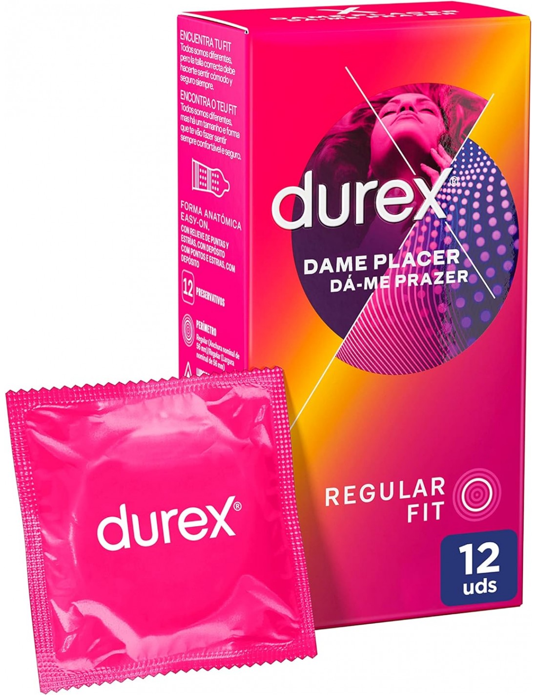 DUREX DAME PLACER PRESERVATIVOS - 1 caja de 12...