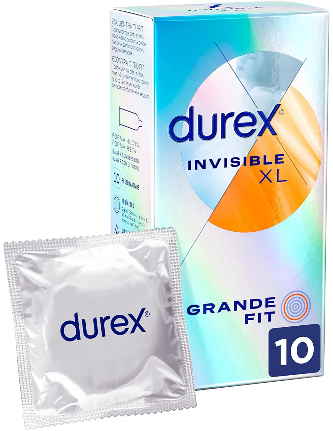 DUREX INVISIBLE XL PRESERVATIVOS - 1 caja de 10...