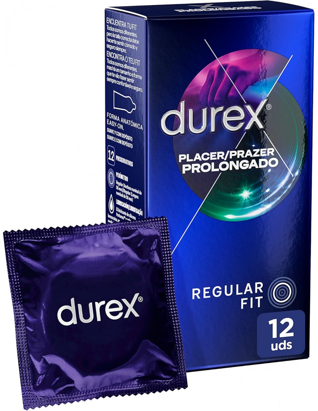 DUREX PLACER PROLONGADO PRESERVATIVOS - 1 caja de 12...