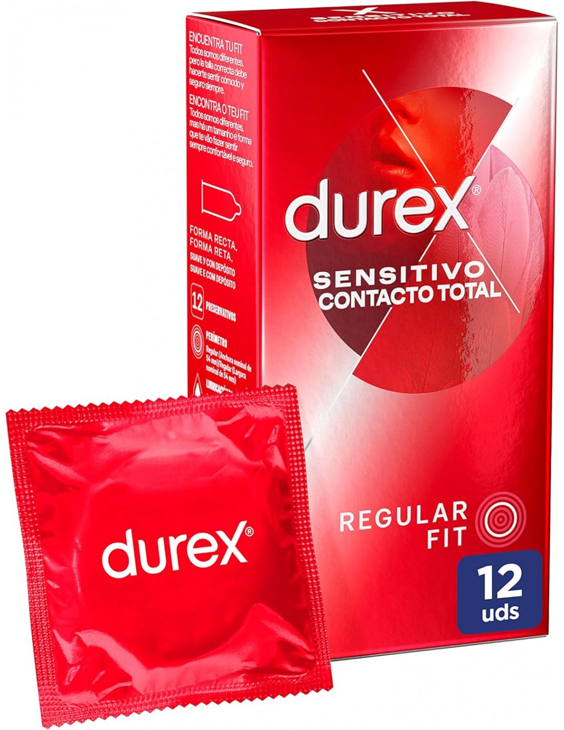 DUREX PRESERVATIVOS CONTACTO TOTAL FINO - 1 caja de 12 unidades